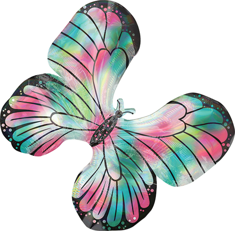 Iridescent Teal & Pink Butterfly