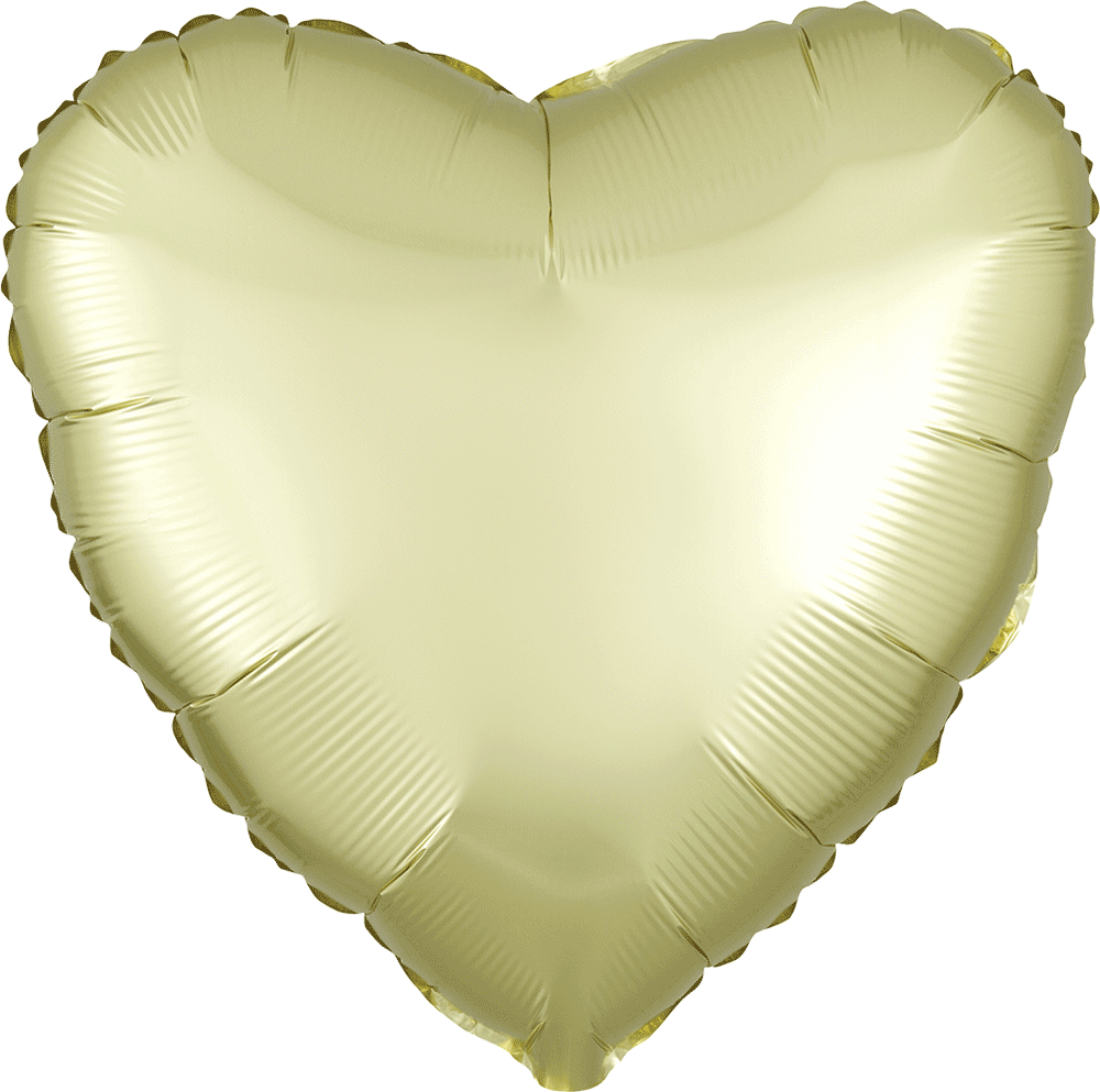 17H Met Satin Luxe Pastel Yellow Heart