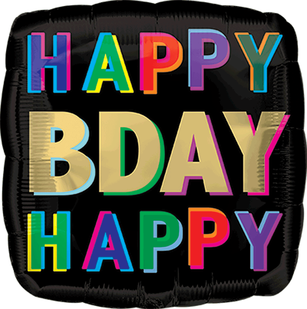 Happy Birthday Offset Letters