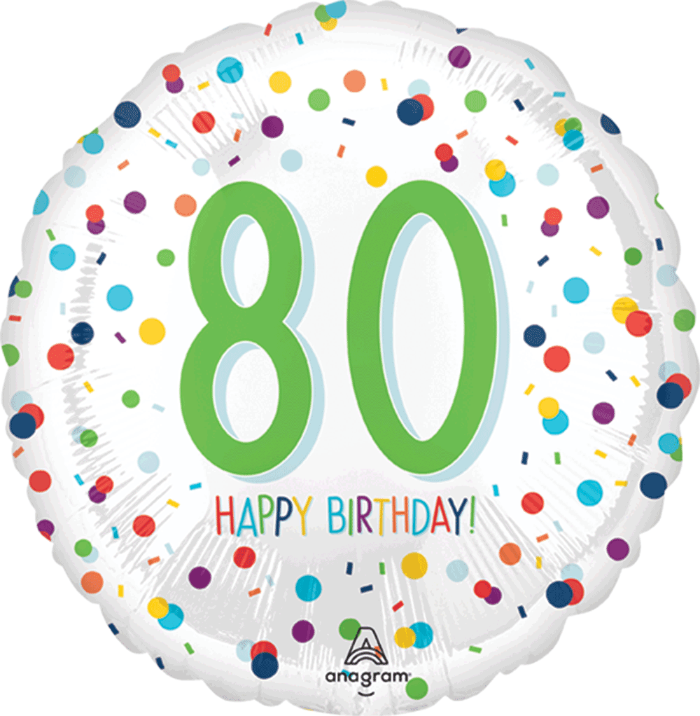 Confetti Birthday 80