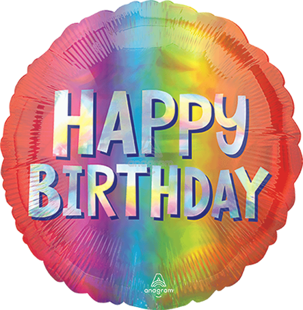 Happy Birthday Silver Ombre