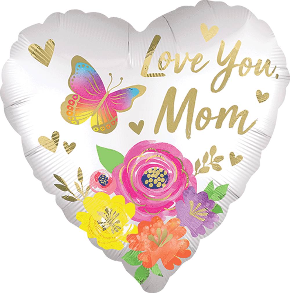 Love You Mom Satin Floral