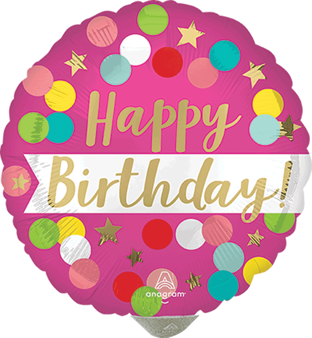 Happy Birthday Pink Confetti?