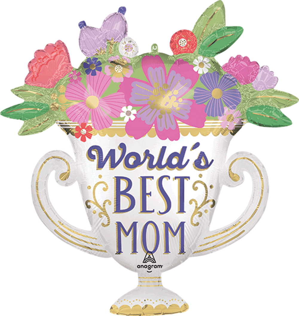 Satin World'S Best Mom Trophy