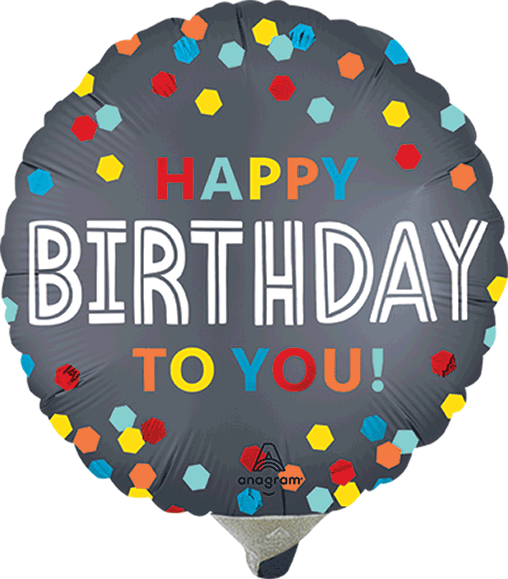 Satin Confetti Burst Birthday