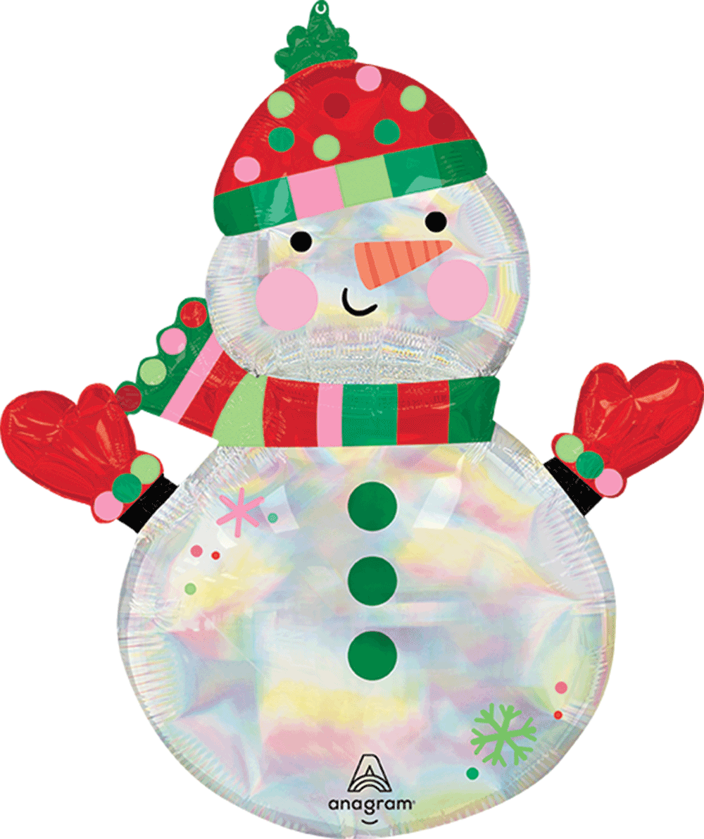 Shimmering Iridescent Snowman