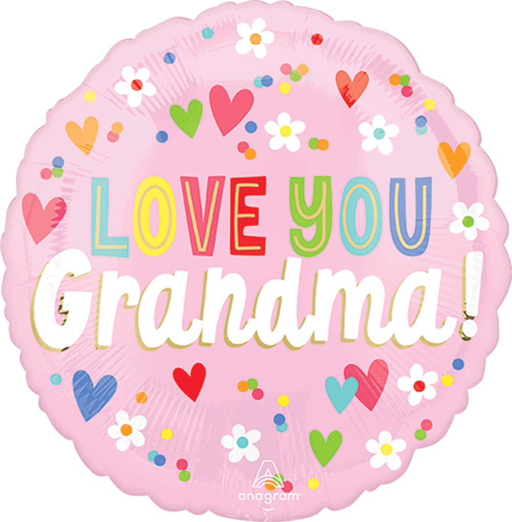 Love You Grandma Hearts & Flowers