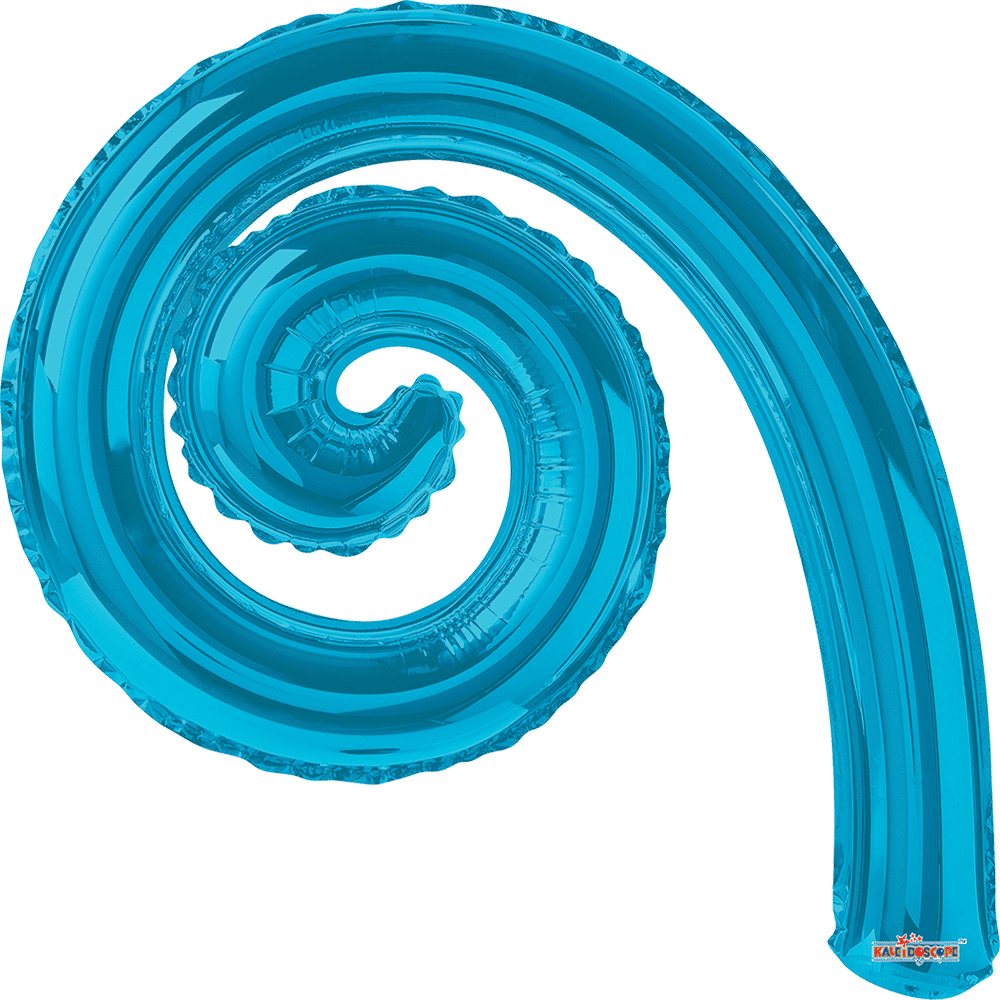 Kurly Spiral Turquoise Blue
