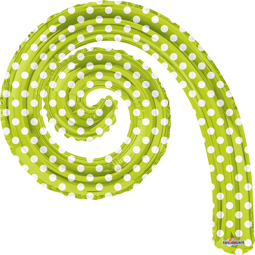 Kurly Spiral Met Kiwi Dots