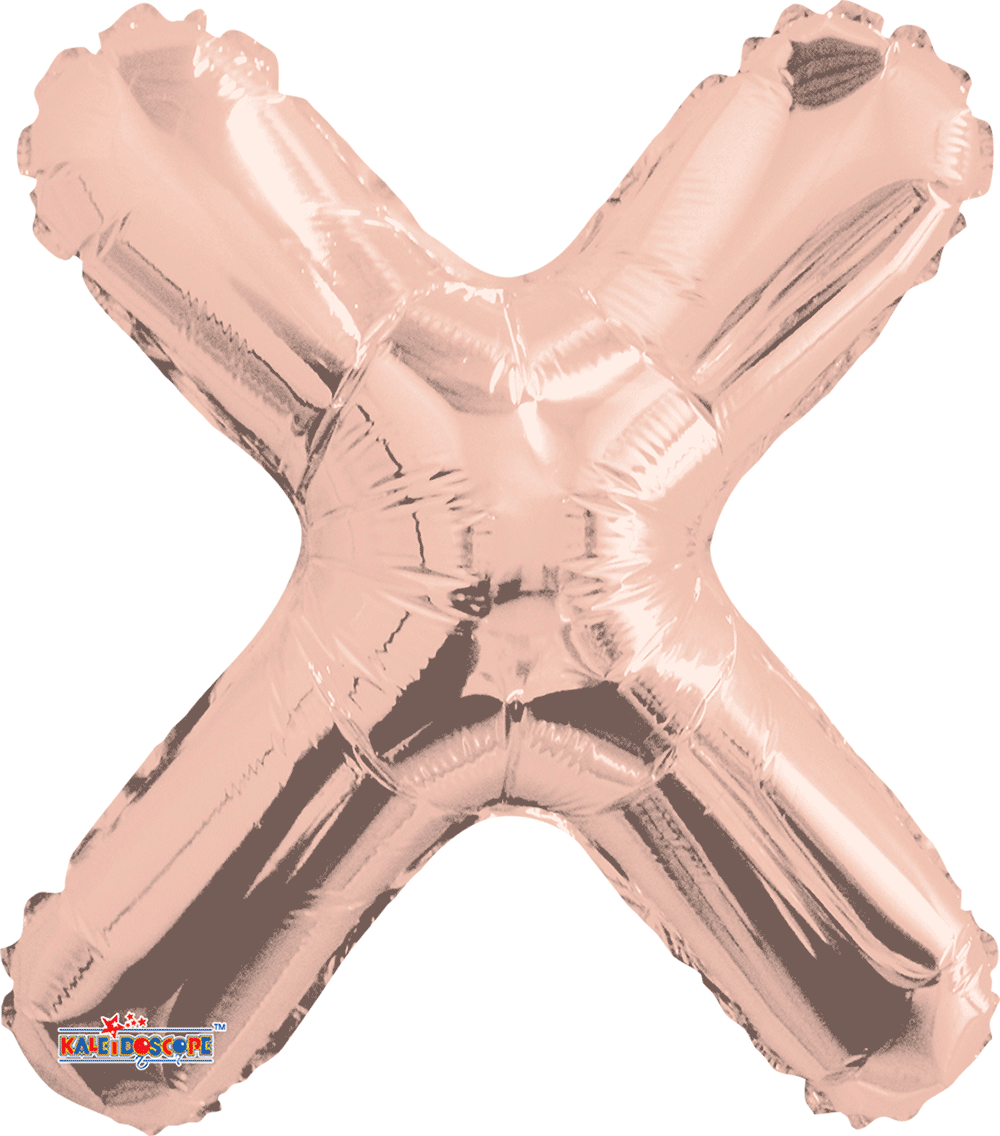 Minshp Met Letter X Rose Gold