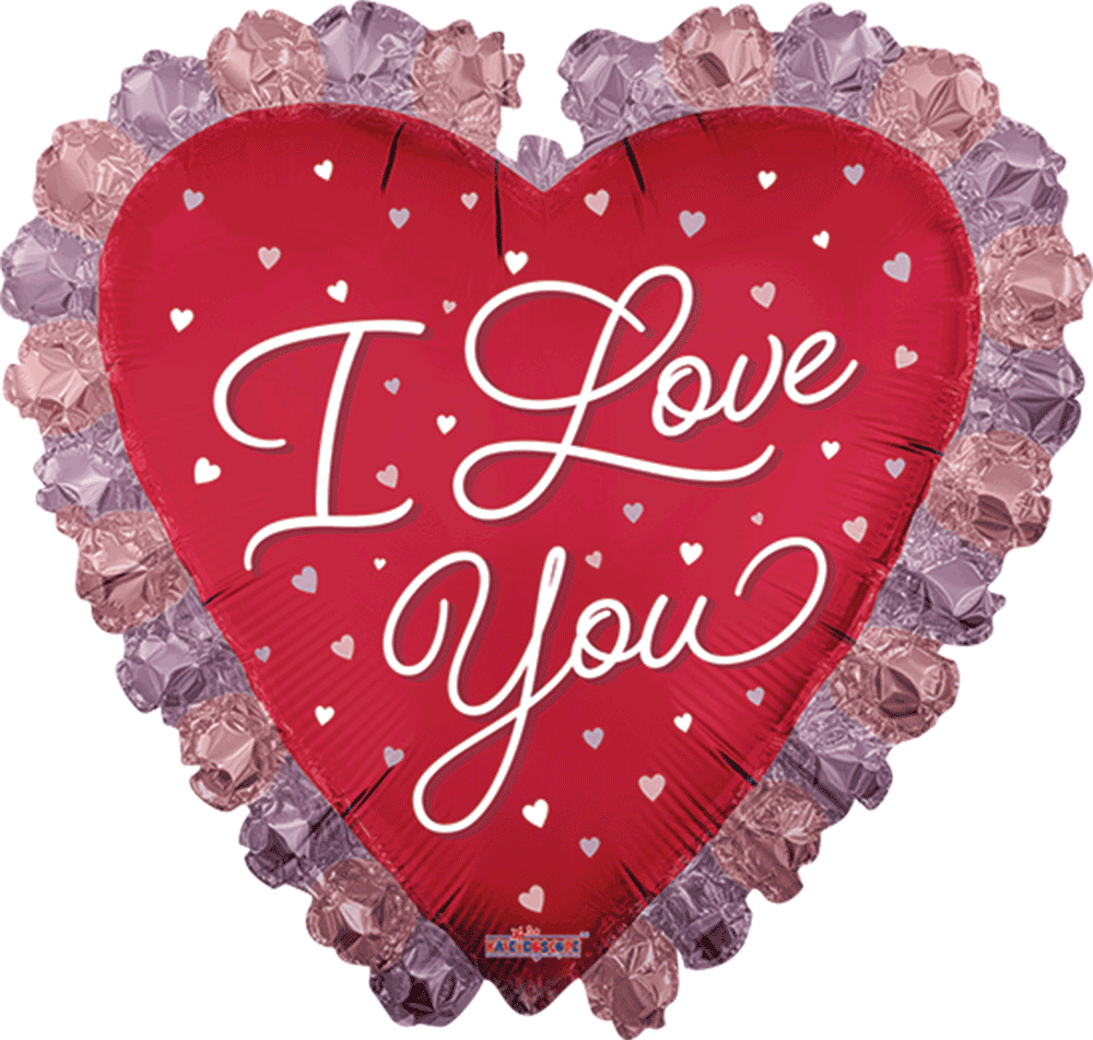 Ily Heart With Ornaments