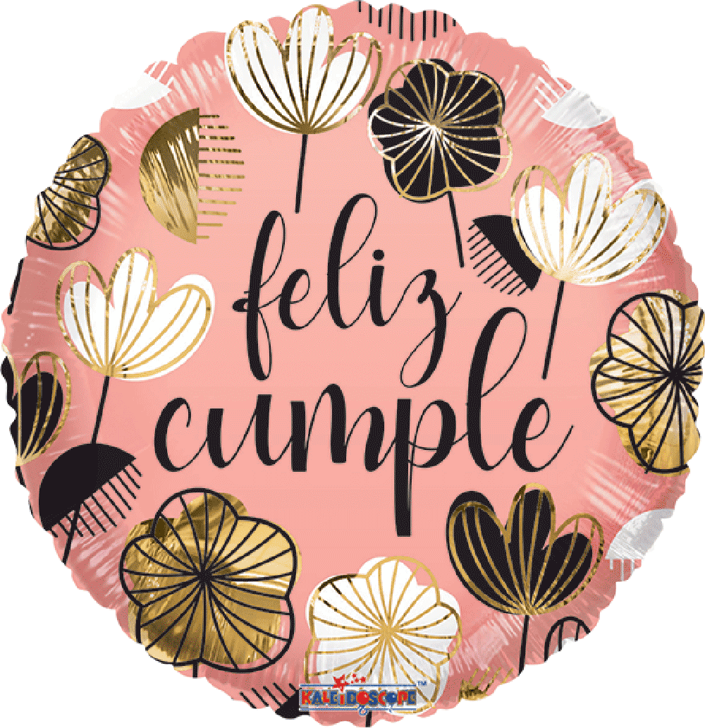 Rogd Neg Oro Floral Cumple