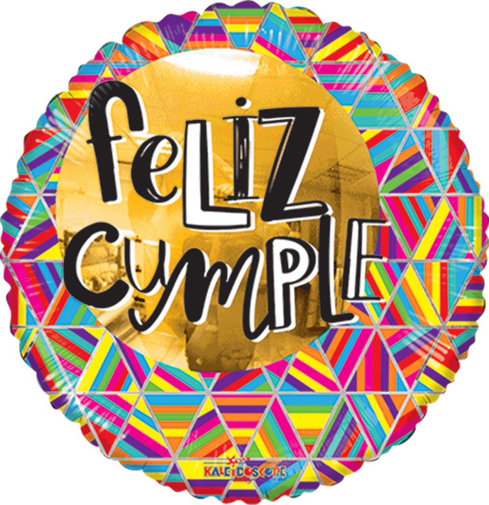 Feliz Cumple Triangulos Coloridos