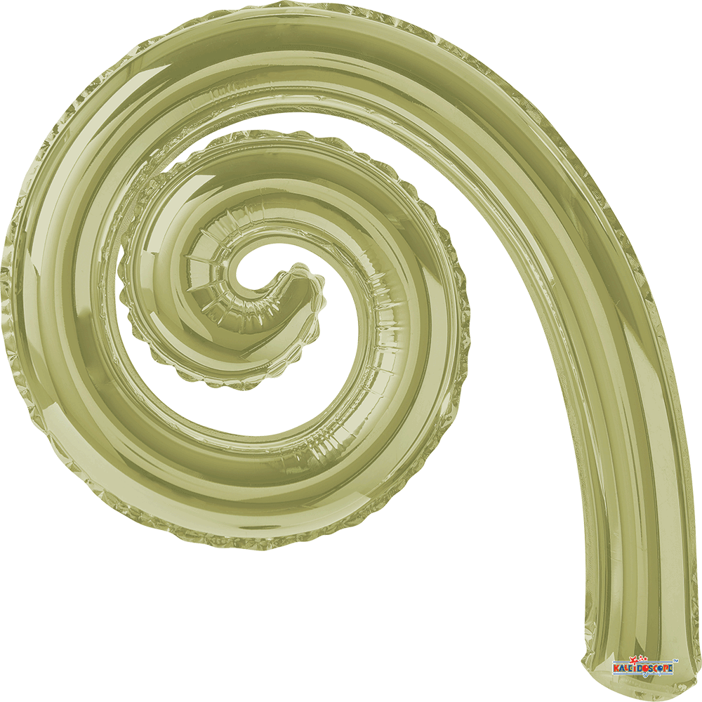 Kurly Spiral Gb Dark Olive Solid Color