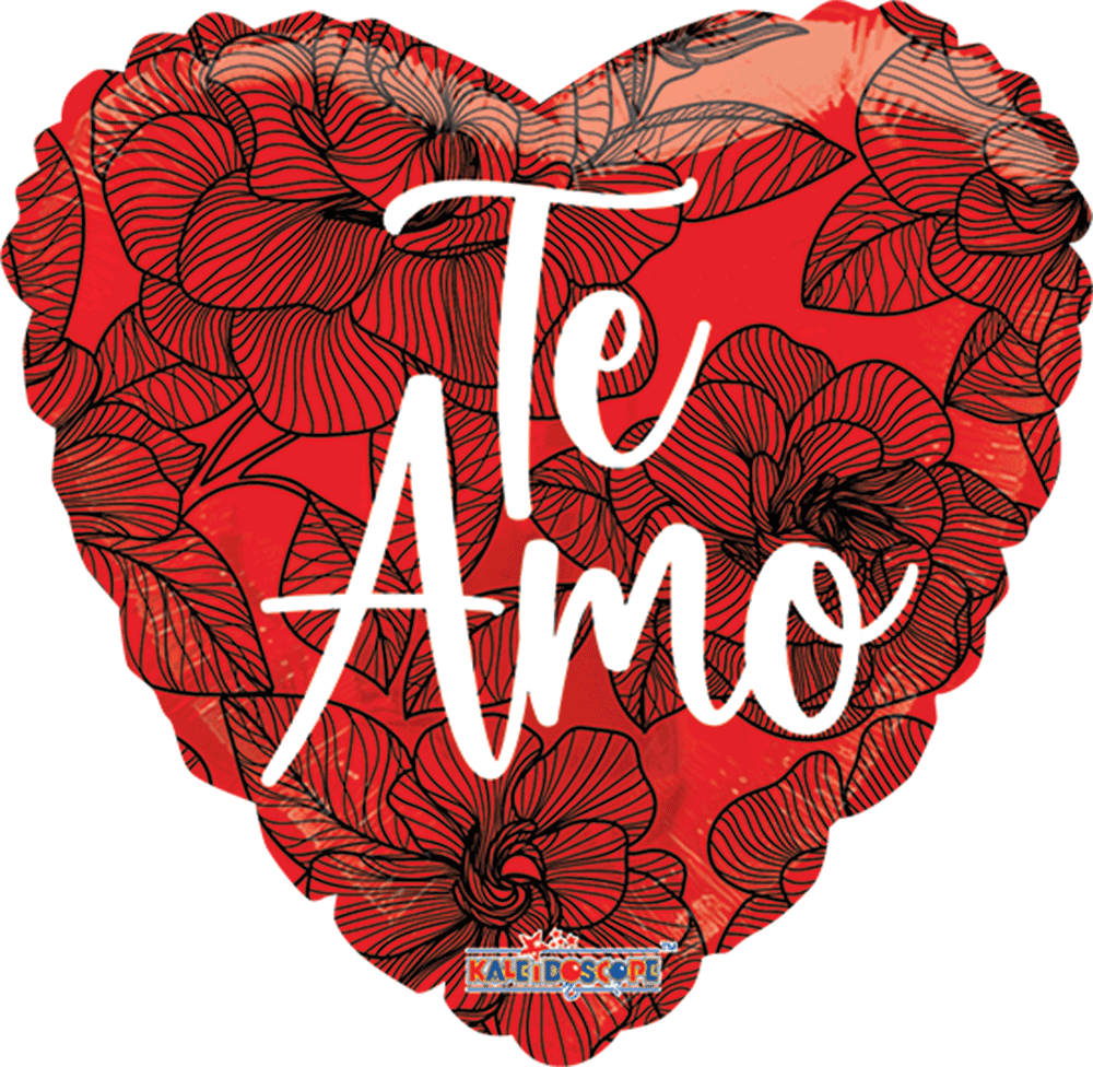 Te Amo Floral Pattern