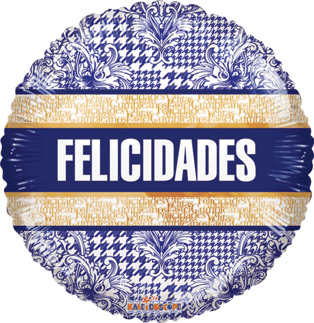 Felicidades Ornamentos Azul