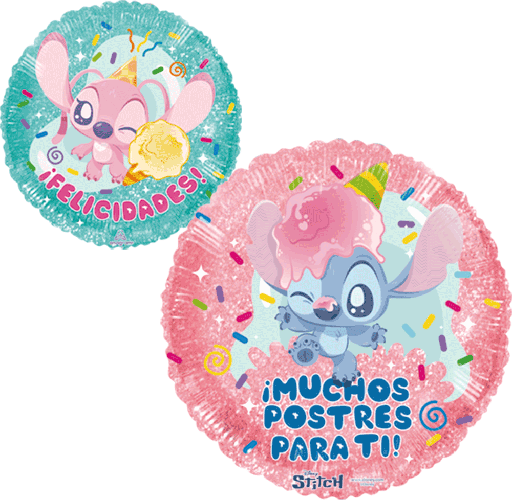 Stitch Y Angel Postres Felicidades